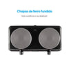 Fogão Elétrico Cooktop Portátil 2 Bocas - 2.000W