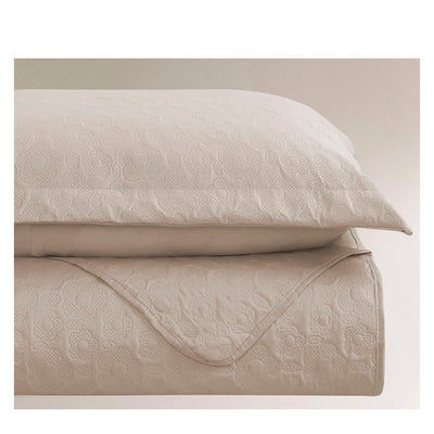 Colcha Habitat Casal Flora 7 Bege 3 Peças