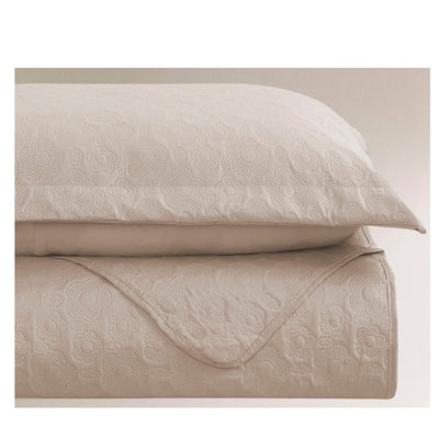 Colcha Habitat Queen Flora 7 Bege 3 Peças