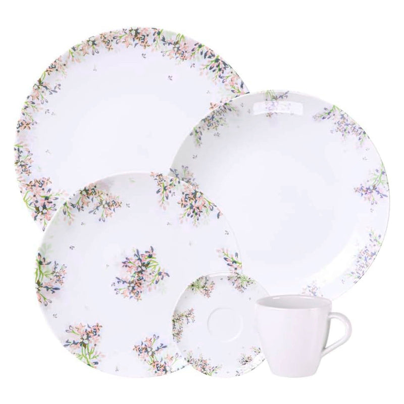 Aparelho de Jantar Tramontina Fogli em Porcelana Decorada 20 Peças