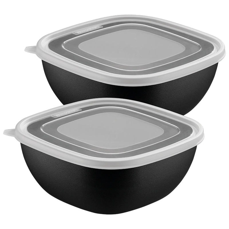 Conjunto de Potes Tramontina  Mixcolor 2 Peças em Polipropileno Preto - 2L