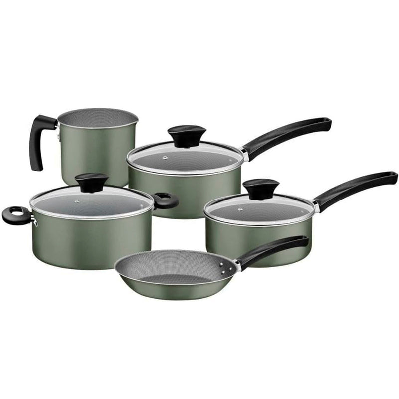 Jogo de Panelas Tramontina Michigan em Alumínio Starflon Max 5 Peças Verde Oliva