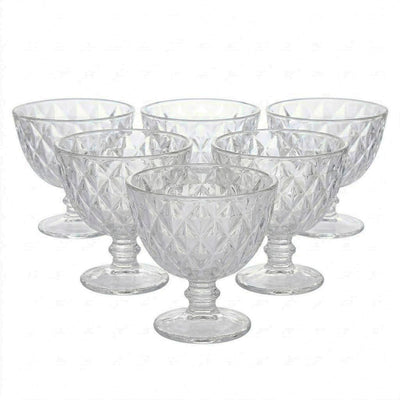 Jogo de Taças de Sobremesa Diamond 6 Peças 300ml