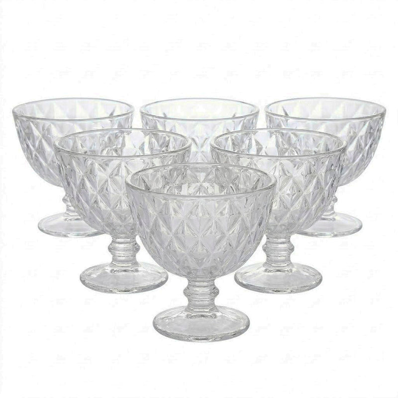 JOGO DE TAÇAS DE SOBREMESA DIAMOND 6 PEÇAS 300ML