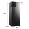 Refrigerador French Door Electrolux de 03 Portas Frost Free com 480 Litros Black Inox Look - IM7B - 110V
