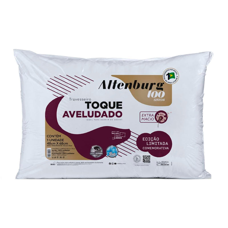 Travesseiro Toque Aveludado 48x68cm Altenburg