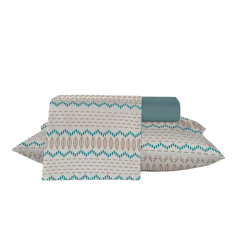 Jogo Roupa de Cama Casal 100% Algodão Teka Crystal - Flutuar