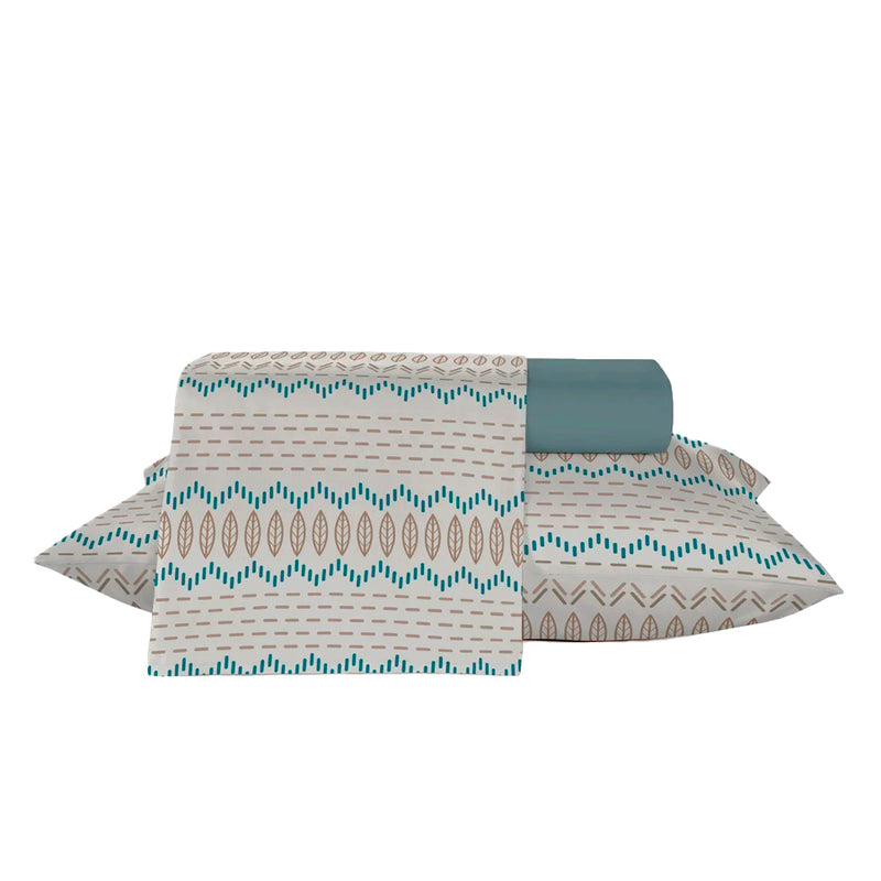 Jogo Roupa de Cama King 100%  Algodão Teka Crystal - Flutuar