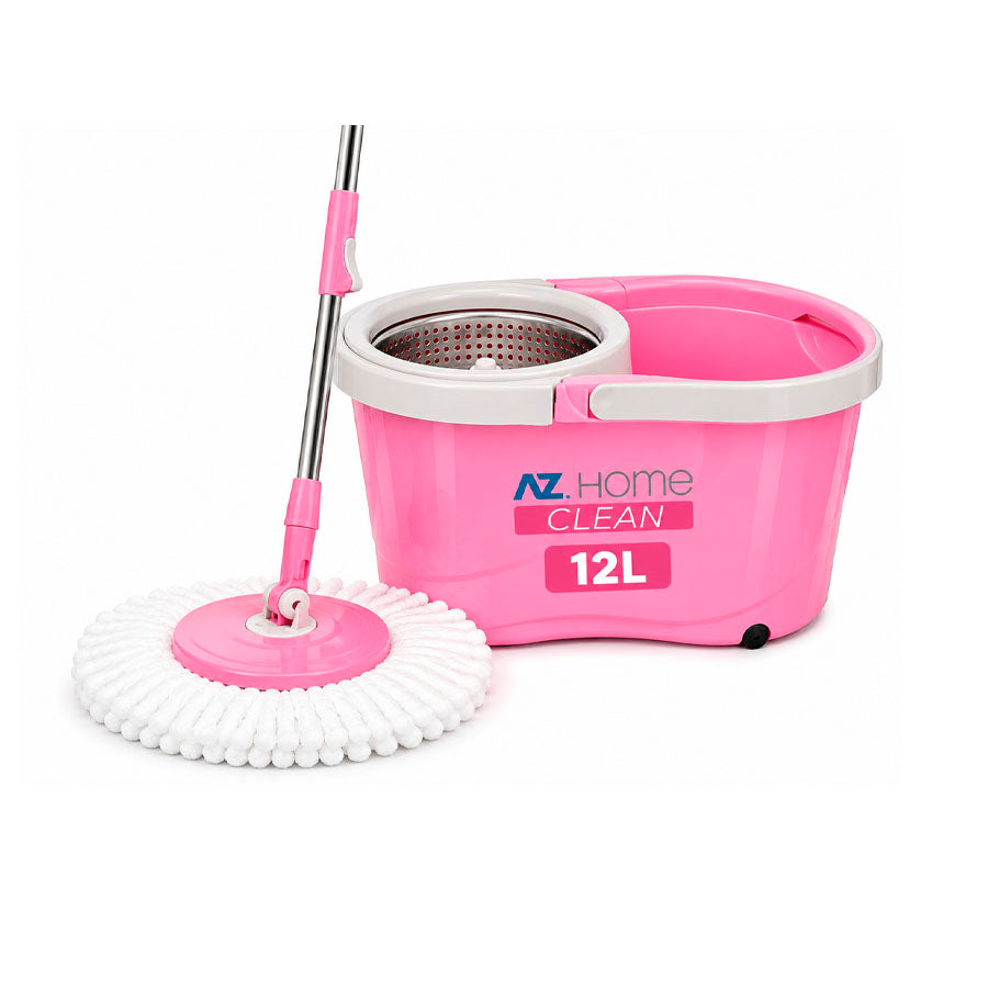 Mop Rotatório AZ Home Clean 12L Rosa com Sistema Giratório 360