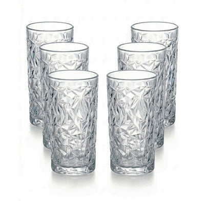 Jogo de Copos de Vidro Diamond 6 Peças 380ml - Deli