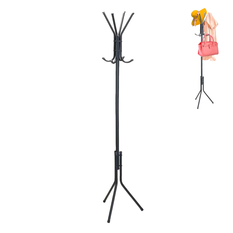 Cabideiro 8 Ganchos Arthi  Black 1,71M - Preto