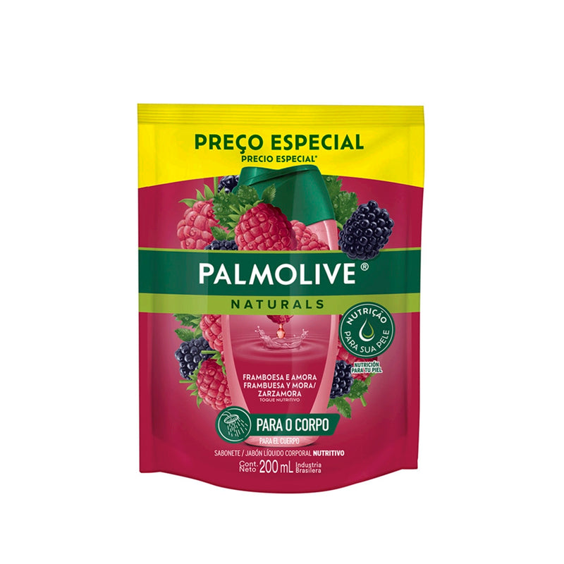 Sabonete Líquido Nutritivo Framboesa e Amora Palmolive Naturals Sachê  - 200ml