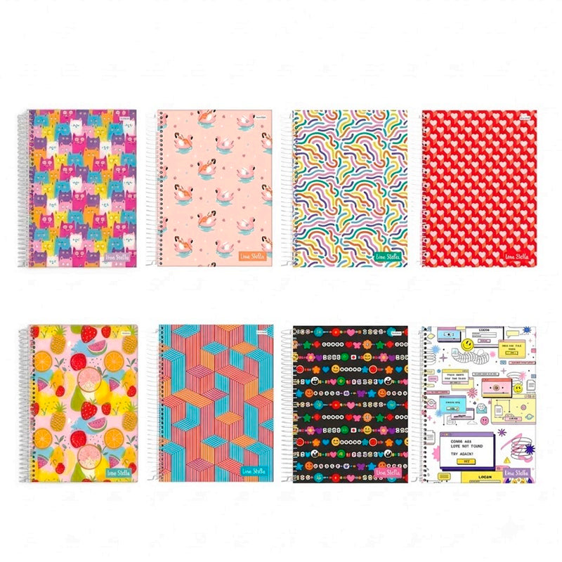 Caderno Universitário 20 Matérias Uma Stella 320 Folhas Jandaia - Capas Sortidas