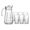 Jogo Jarra de Vidro Lírios 1,7L com 6 Copos 278ml