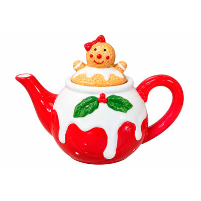 Bule de Cerâmica Natalino Cookie  Gingerbread -1L