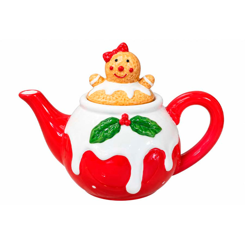 Bule de Cerâmica Natalino Cookie  Gingerbread -1L