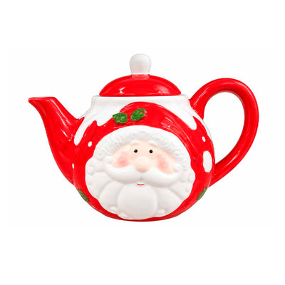 Bule de Cerâmica com Tema Natalino Papai Noel ou Boneco de Neve Modelos Sortidos - 1 Unidade
