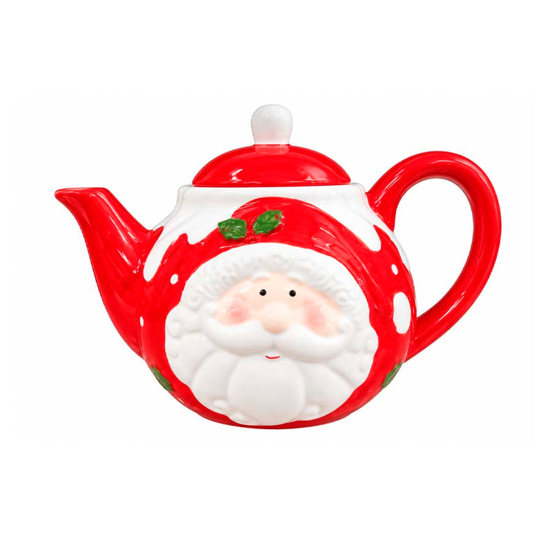 Bule de Cerâmica com Tema Natalino Papai Noel ou Boneco de Neve Modelos Sortidos - 1 Unidade