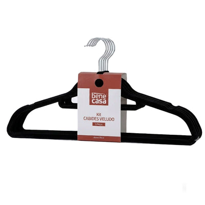 Kit Cabides Preto de Veludo com - 5 Peças