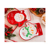 Prato Travessa de Cerâmica Luva de Natal Modelos Sortidos 1 Unidade- 25x20cm