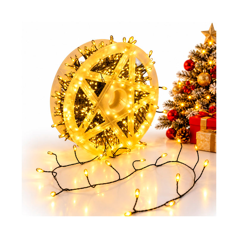 Fio de Fada Luz LED em Carretel 600 LEDs  Amarelo Quente - 30m
