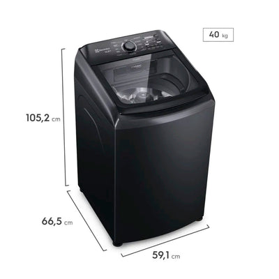 Lavadora Automatica Electrolux Efficient 14,5KG Filtro Fiapos Jet&Clean Preto 127V