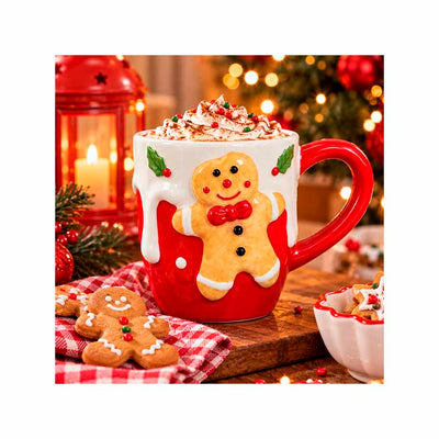 CANECA DE CERÂMICA NATALINA TEMA COOKIE
