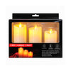 Conjunto de Velas Artificiais LED de Plástico - 3 Peças