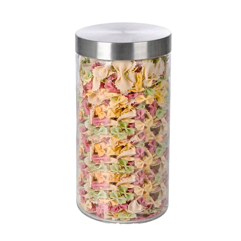 Pote de Vidro com Tampa em Inox  - 1,65L