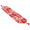 Caminho de Mesa Jacquard Natalino Vermelho Renas e Árvores - 33x178 cm