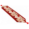 Caminho de Mesa Jacquard Natalino Papai Noel Vermelho  - 33x178 cm