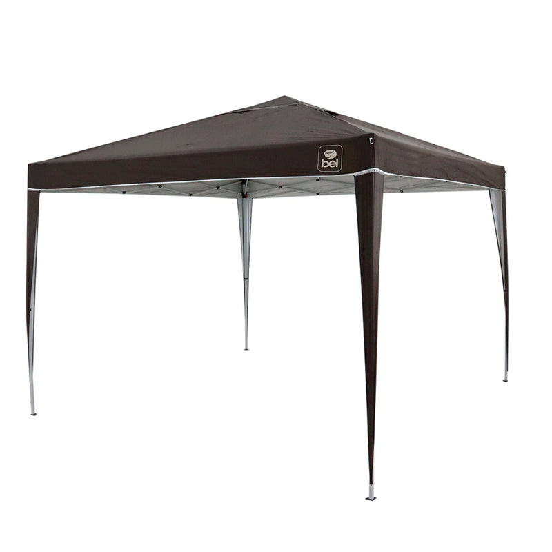 Tenda Gazebo Praia 3x3M Sanfonada Bel Aluminio - Marrom
