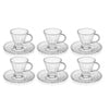 Conjunto de Xícaras e Pires Tulipa 12 Peças - 135ml
