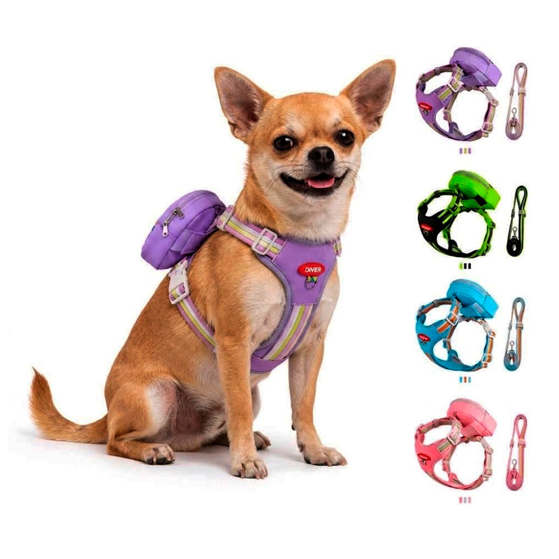 Peitoral com Bolsa  Pet P - Cores Diversas