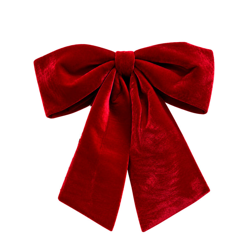 Laço Natalino de Veludo Marsala - 50cm