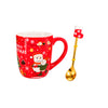 Caneca Natalina com Colher Decorativa - Merry Christmas