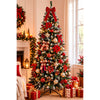 Árvore de Natal Tradicional Verde com Pontas Brancas - 210cm