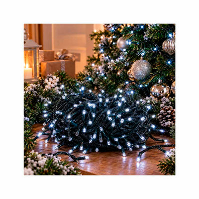Cordão Strobo Natalino 500 LEDs Fio Verde  50m - LED Amarelo ou Branco (Envio Sortido)