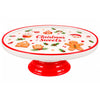Boleira de Cerâmica com Pé Natalina Christmas Sweets - 23cm