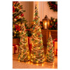 Trio de Árvores Aramadas Rústicas com LED - 80cm 60cm e 40cm