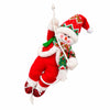 Boneco de Neve Escalador Decorativo Vermelho e Branco - 40cm