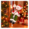 Boneco de Neve Escalador Decorativo Vermelho e Verde - 40cm