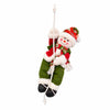 Boneco de Neve Escalador Decorativo Vermelho e Verde - 40cm