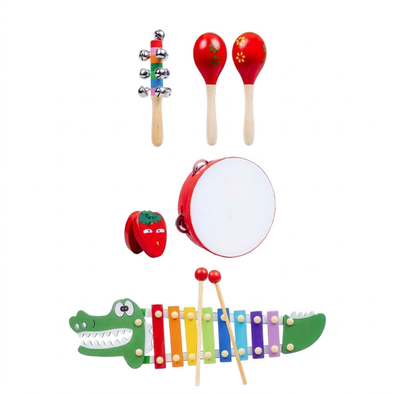 Kit de Instrumentos Musicais Infantis 6 Peças - Yins Kids