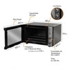 Forno Elétrico de Bancada Mueller MFB50F Espelhado 50L Vidro Duplo - 127v