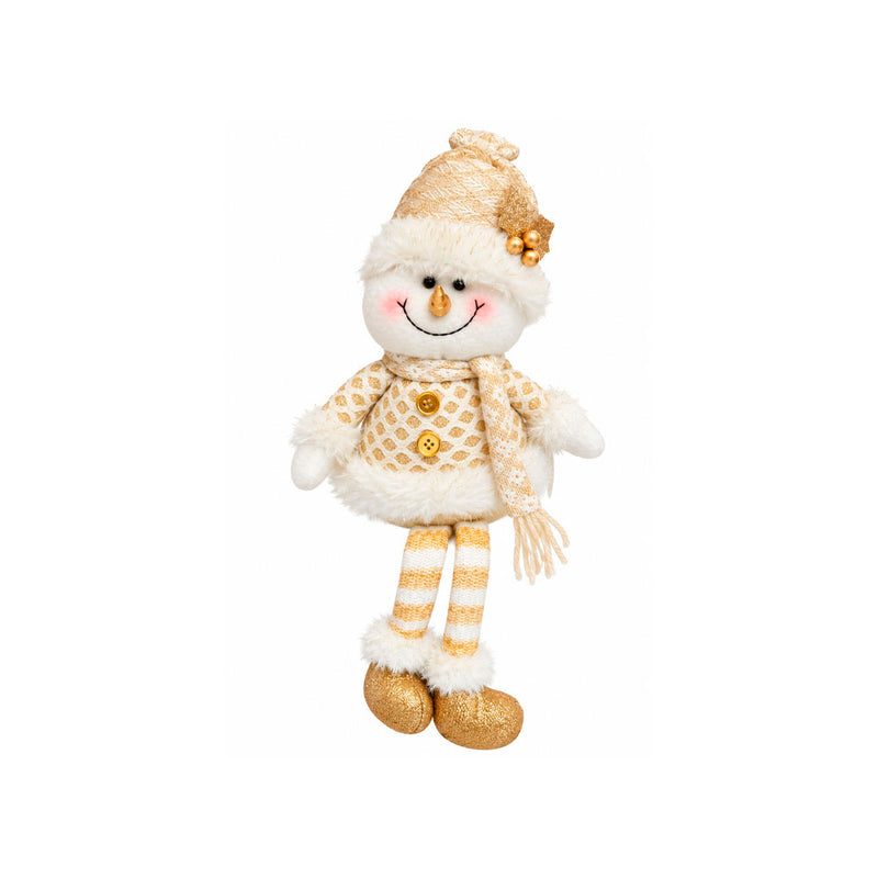 Boneco de Neve Decorativo Dourado - 43cm