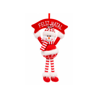 Boneco de Neve Pendurável Feliz Natal - 48cm