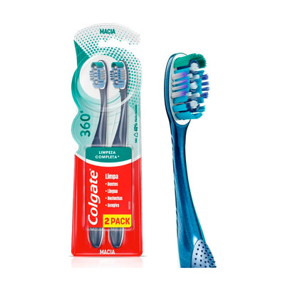Escova de dente Colgate 360º 2 unid