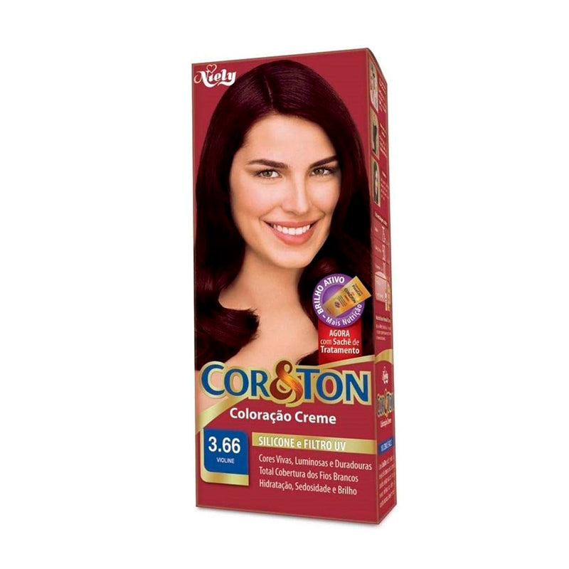 Tintura Creme Cor&Ton 3.66 Vermelho Violine 50g