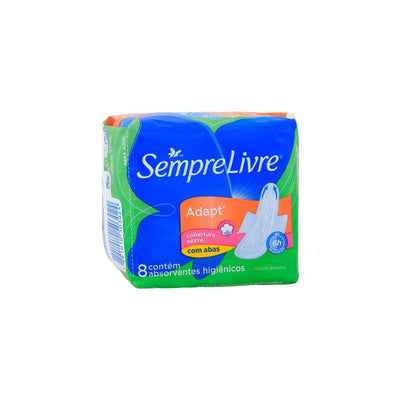 Absorvente Sempre Livre com Abas 8 Unidades